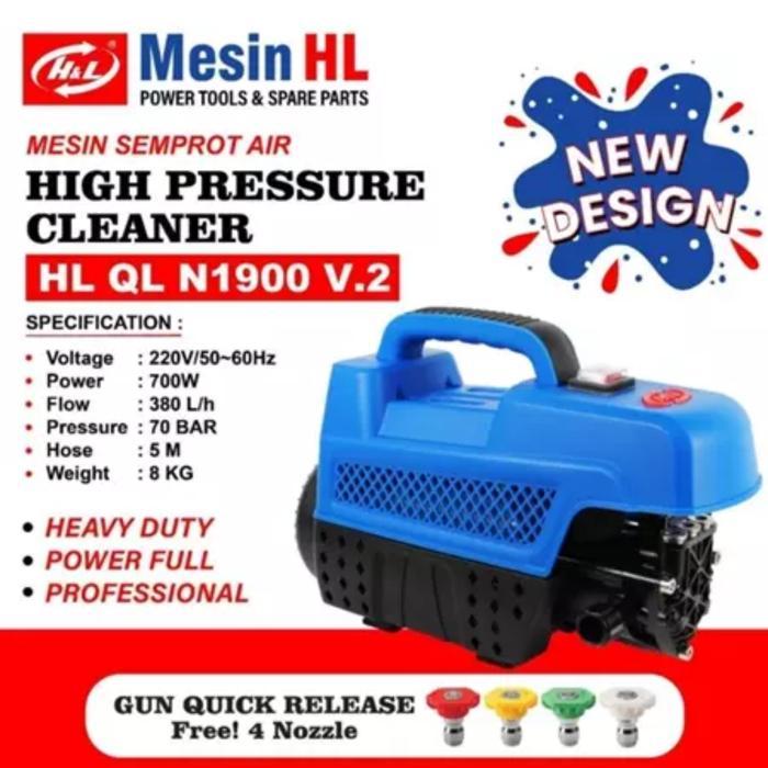 Readyyy Mesin Steam Cuci Mobil Jet Cleaner High Pressure Washer H&L Ql-1900 Ql1900 Ql 1900