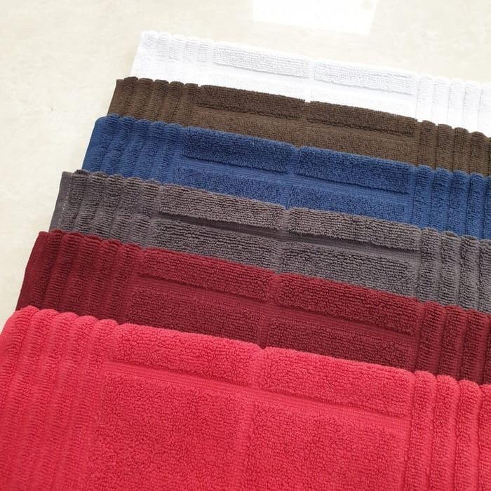 "New" KESET KAKI HANDUK HOTEL INVICTA 40x60 POLOS TEBAL SERAP AIR Coklat Biru