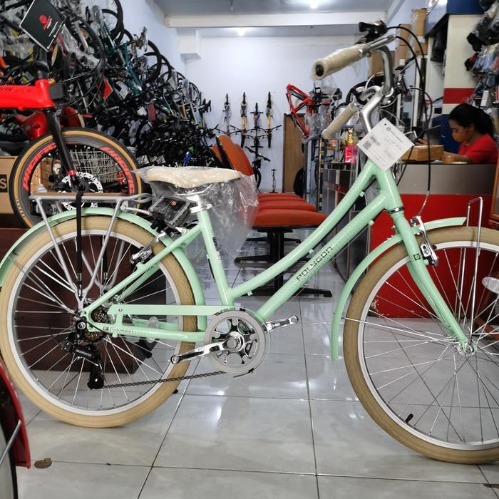 Fullbike City Bike Sepeda Polygon Claire 24 Hijau New