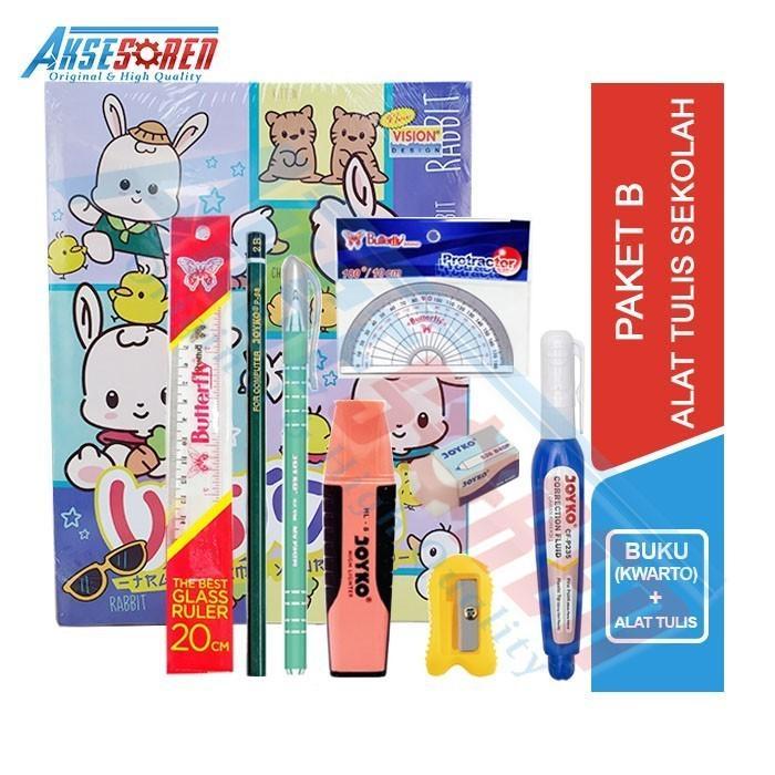 Paket Perlengkapan 1 Set Alat Tulis Sekolah Anak [Tk / Sd / Smp / Sma] / Beli Peralatan Sekolah
