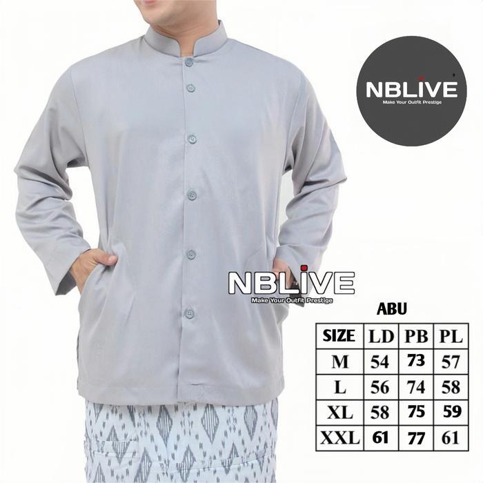 Koko Haibah Bahan Katun Putih Polos Lengan Panjang Baju Koko Putih Habaib Jumbo Murah Koko Habibi