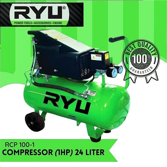 Kompresor angin listrik 1 Hp 25 L liter TEKIRO RYU RCP 100-1
