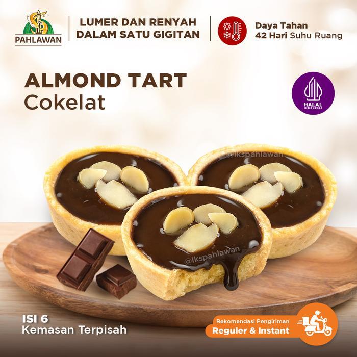 Terbaru Lapis Kukus Pahlawan Almond Tart Cokelat - 6 Pcs