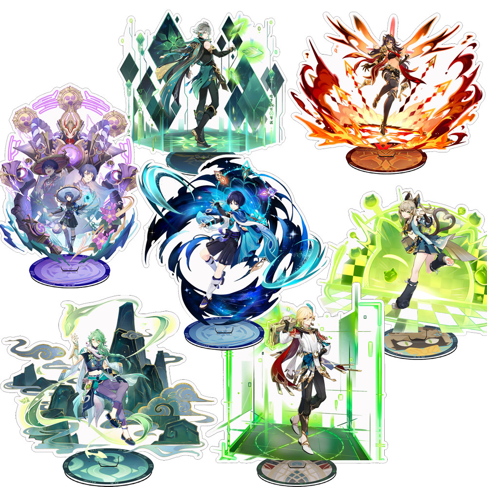 Anime Genshin Impact Figure Shikanoin Heizou Kamisato Ayato Yae Miko Zhongli Hutao Acrylic Stand Mod