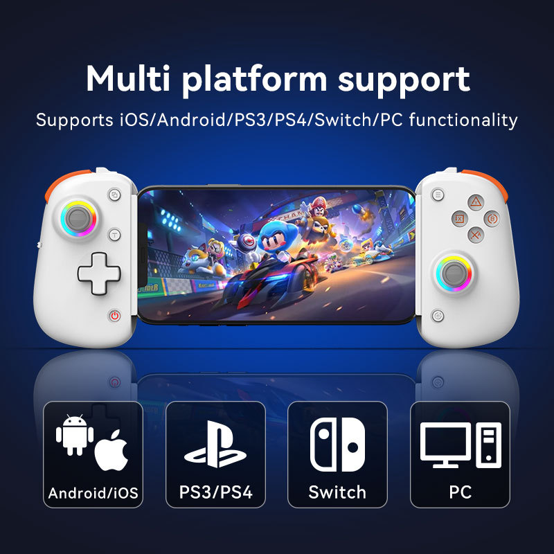 BSP D8 PRO RGB Tablet Controller Wireless Handle For Switch Game Bluetooth Stretching Joystick For