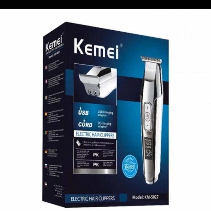 ALAT CUKUR RAMBUT CAS KEMEI KM-5027 LCD DISPLAY - HAIR TRIMMER KM 5027