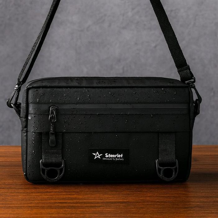 tas handbag selempang pria hitam slingbag ring d