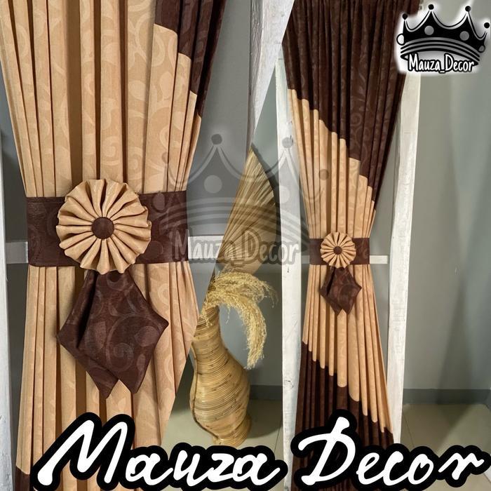 "New" Gorden kombinasi tebal fullset sudah dengan besi / gorden ikat pita / gorden jendela minimalis