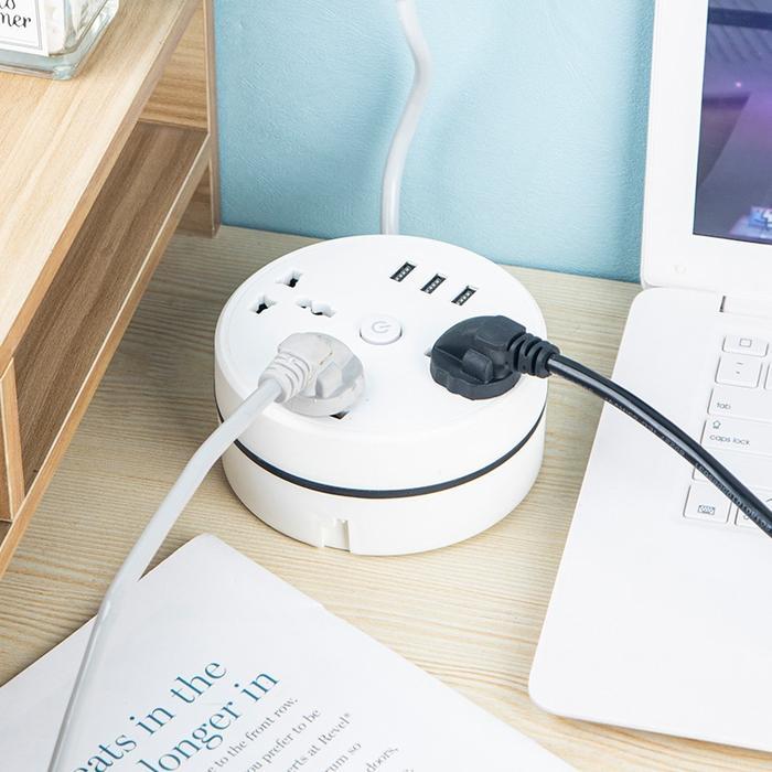 Broco - Colokan Listrik Usb Smart Power Strip Steker Listrik Usb Soket Strip Daya Pintar 3 Port Usb