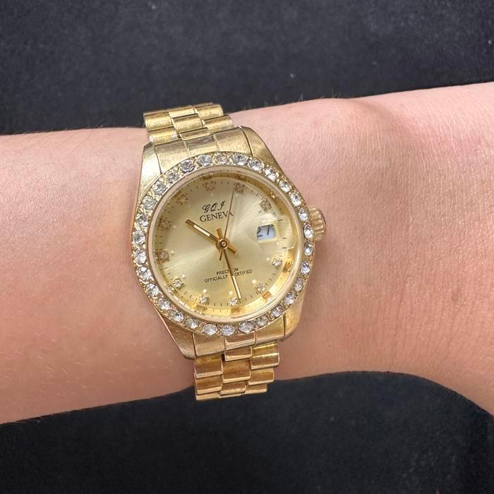 HOT SALE GENEVA GOLD WATCH TERMURAH