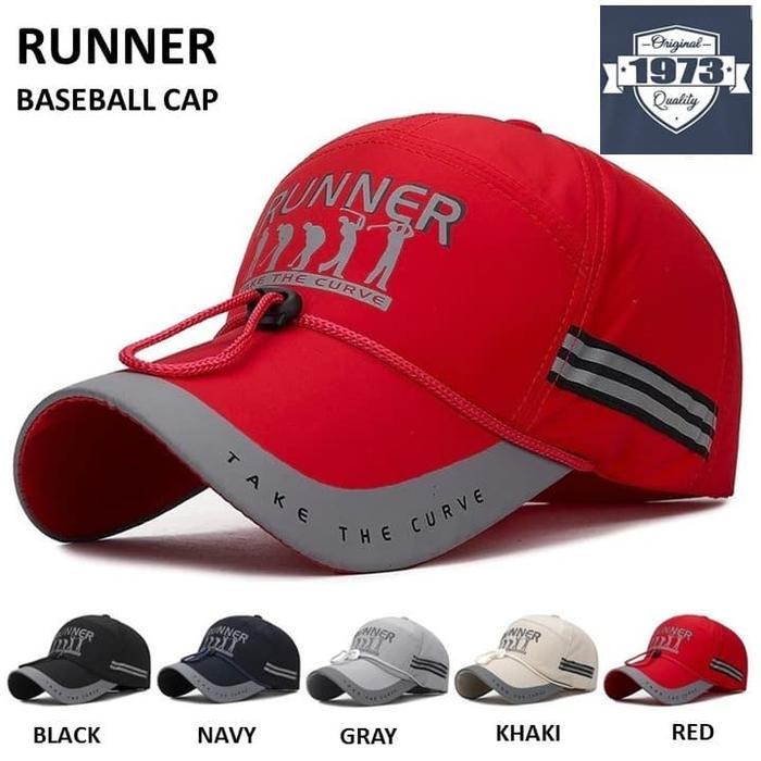 baseball cap : runner - topi baseball topi golf
