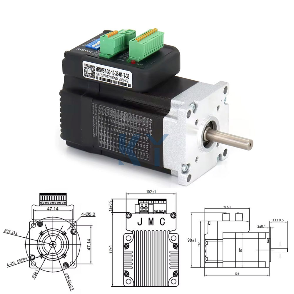 KY-JET PRINTER 100W SERVO MOTOR IHSV57-30-10-36-01-T-33 FOR XP600 PRINT HEAD INTEGRATED MOTOR