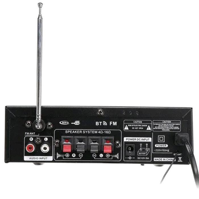 Power Amplifier Bt-858A Audio Streo Amplifier Bluetooth Rumahan Mixer Ampli Watt Terjamin