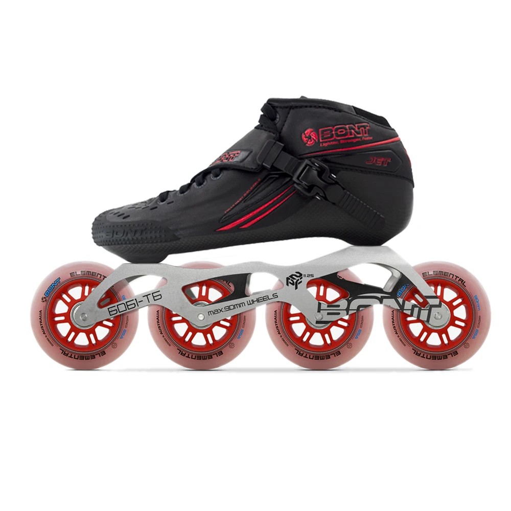 BONT Jet 2PT 165mm Kids' Inline Skates Professional Speed Boots Full Package Carbon Professional