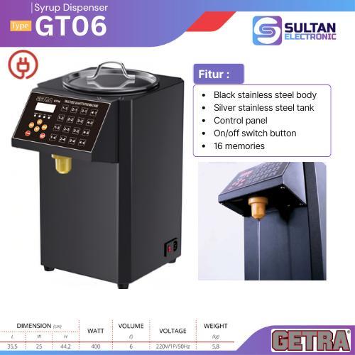 GETRA Syrup Dispenser GT06 / GT 06 / GT-06 Dispenser Sirup Kapasitas 6 Liter