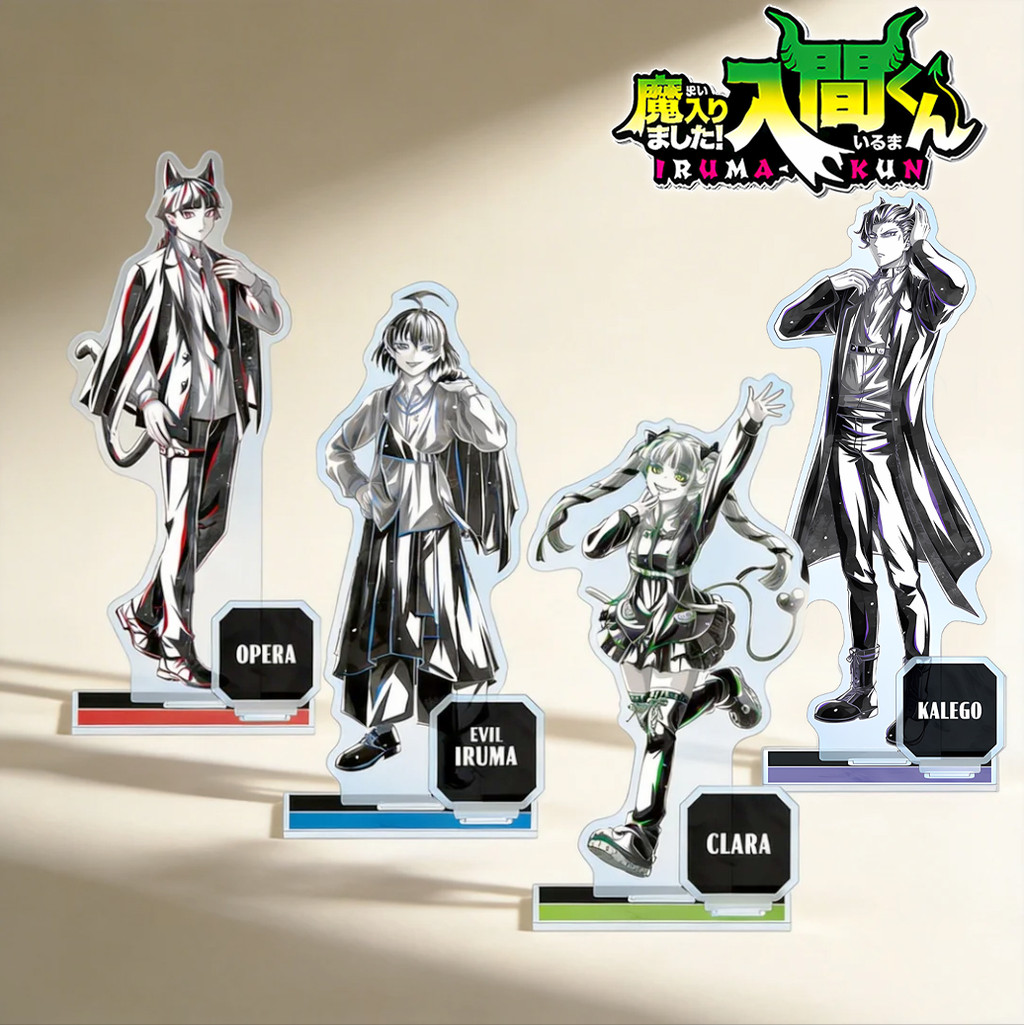 Anime Welcome to Demon School Iruma-kun Acrylic Stand Keychain Evil Iruma Cartoon Figure Q Version