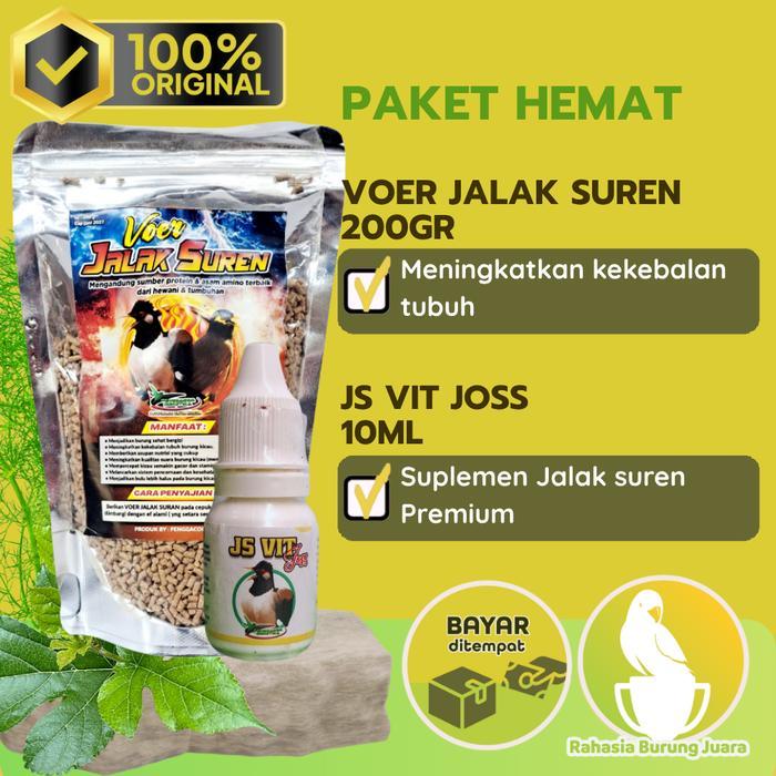 Promo [Paket Hemat] Voer Jalak Suren 200G + Js Vit Joss 10Ml