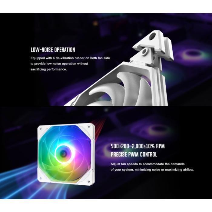 PROMO ID-COOLING NO-12015-XT ARGB SNOW 120MM SLIM PWM FAN