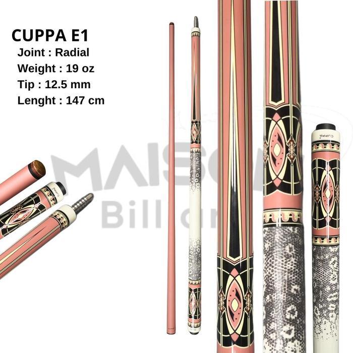 Cuppa Pink Carbon Fiber Shaft Stick Billiard Carbon - Ball - Cuppa E1