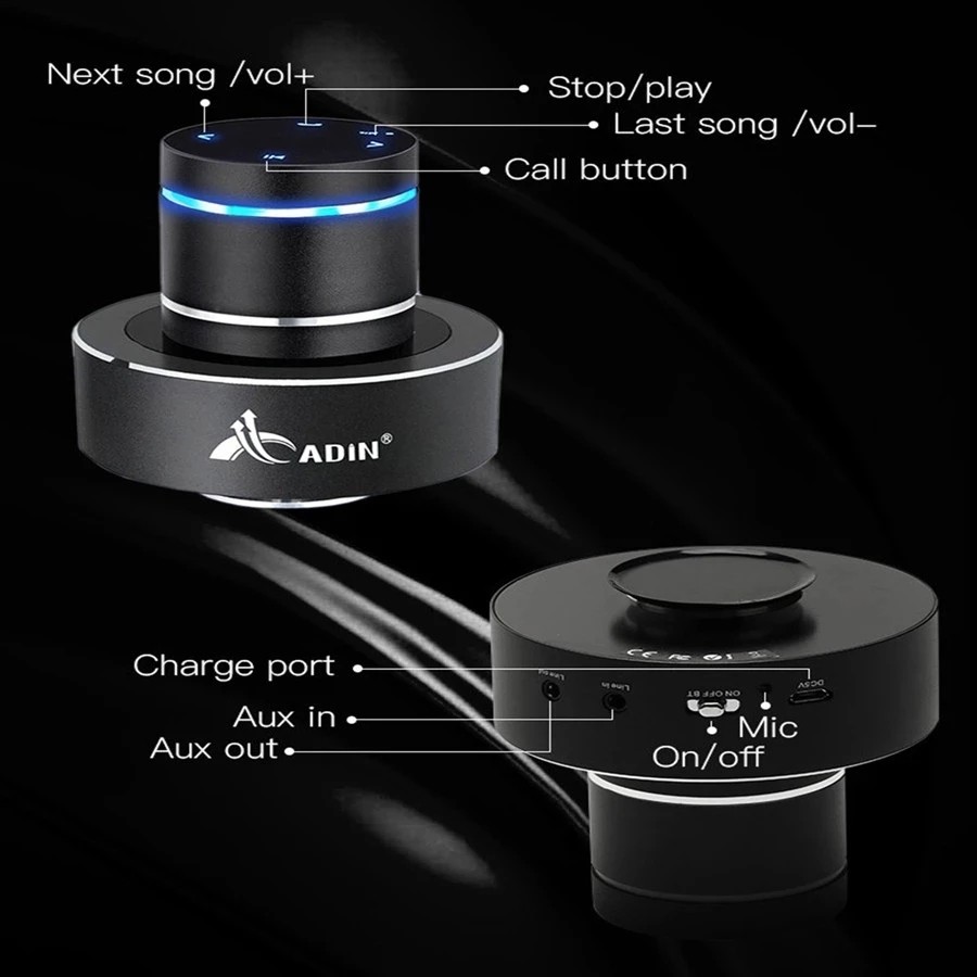 Adin 26w Vibro Bluetooth Speaker Mini Portable Wireless Subwoofer Neighbor Vibration Resonance Music