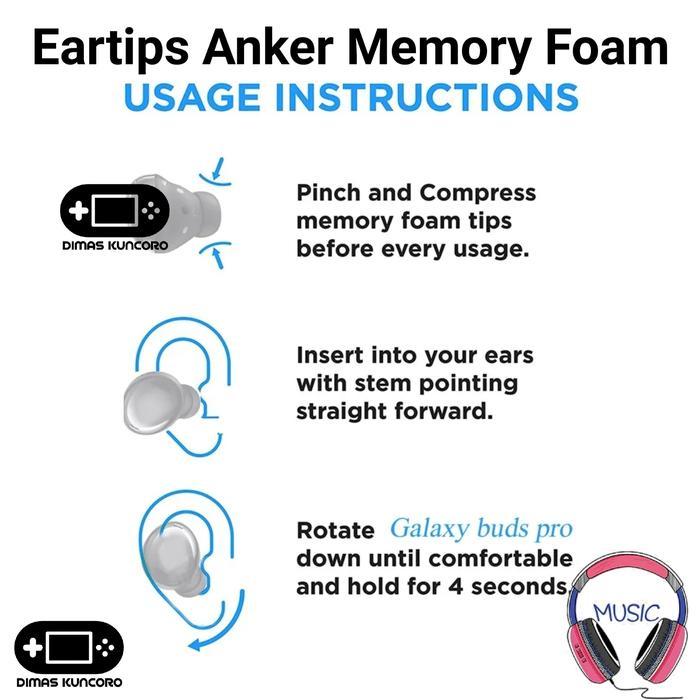 Eartips Anker Memory Foam Busa Soundcore Sleep A10 Space A40 Sport X10 X20 Vr P10 R100 Ear Tip Tips