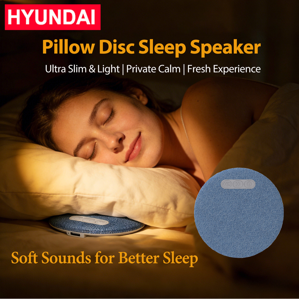 HYUNDAI S-1 Wireless Pillow Speaker Bluetooth 6.0 Pillow CD Player Sleep Music Disc Ultra-thin Sound