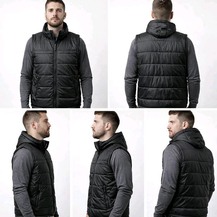 Jaket Rompi Parasut Waterproof Anti Angin Nyaman Dipakai Untuk Pria Dan Wanita Warna Biru Tua