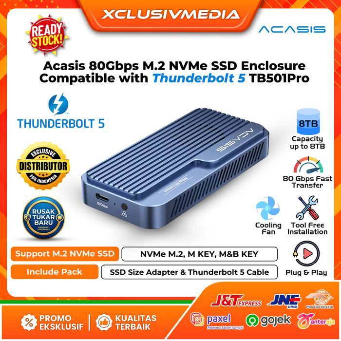 Acasis 80Gbps M.2 NVMe SSD Enclosure Compatible with Thunderbolt 5 TB501Pro