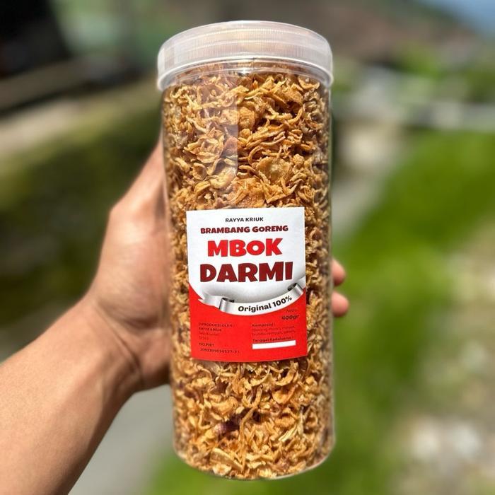 Mbok Darmi 400 Gr Bawang Goreng Premium Original 100% Brambang Goreng Terbaik Tanpa Campuran Tepung
