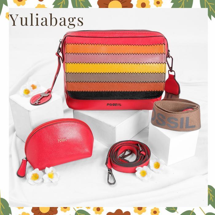 READY SALE TAS FOSSIL SLEMPANG WANITA RAINBOW 3710 PROMO BIG SALE TERBARU
