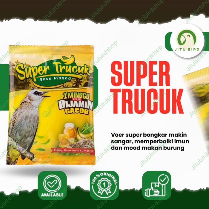 PAKAN BURUNG TRUCUKAN VOER SUPER TRUCUK PUR RASA PISANG