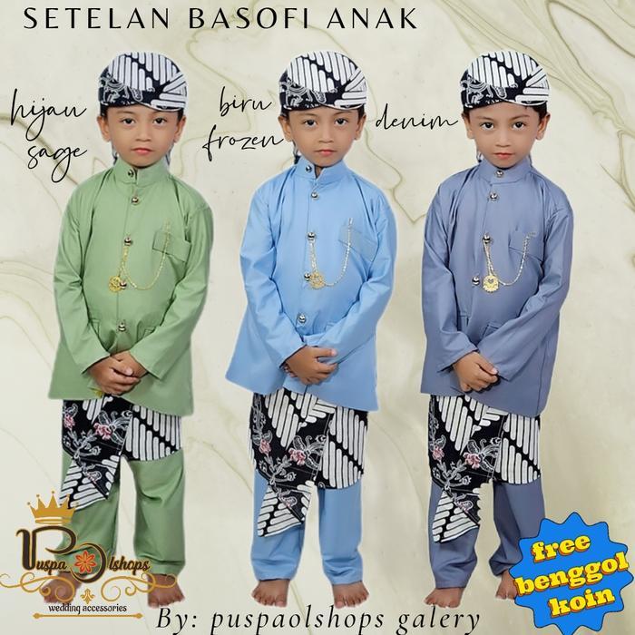 TERMURAH BASOFI ANAK LAKI-LAKI BAJU AJAWA PAUD,TK,SD,SMP Toyobo READY STOCK