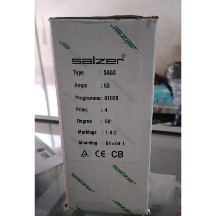 Newwww Selector Switch Salzer On Off On 4P 63A Cos Rotary Switch 1-0-2