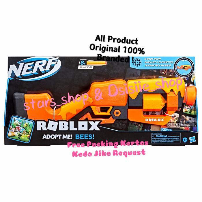 KOMPLIT Nerf Roblox Adopt Me Bees 8 Dart Drum Original / Mainan Pistol Roblox