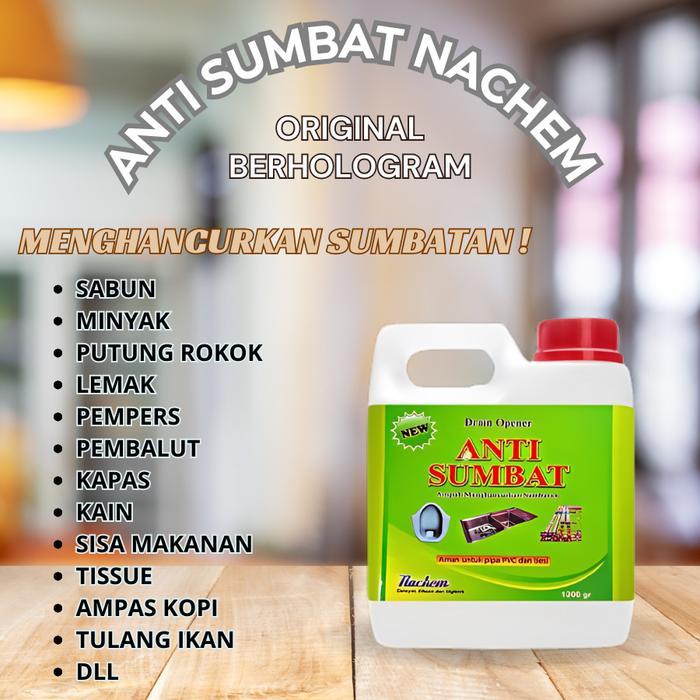 Anti Sumbat / Soda Api Cair / Anti Mampet Untuk Wc / Wastafel Merek Nachem 1200Gram Pasti Murah