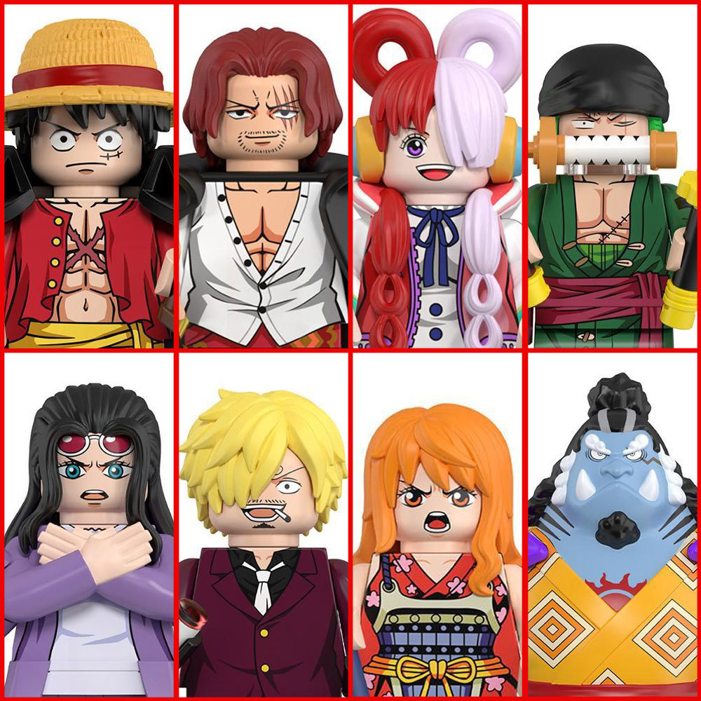 Luffy Zoro Nami Sanji Chopper Building Blocks Mini Action Figure Accessories Christmas Gifts for Kid