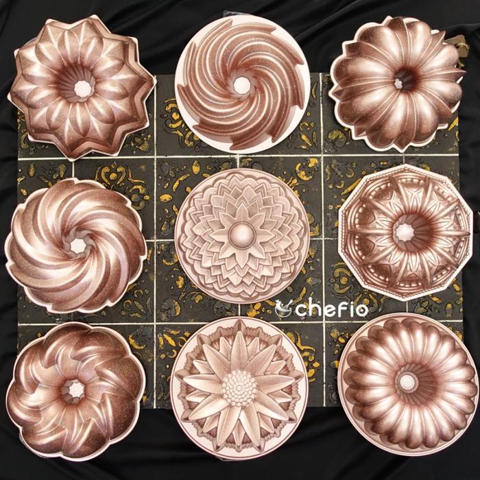 Chefio Loyang Sultan Premium Granite Rose Gold Gratis Ongkir