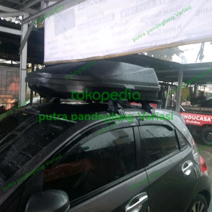 Roof rack bagasi atas mobil Brio /Mobilio/agya/ayla Dll model box ukuran 360 liter bahan plastik abs