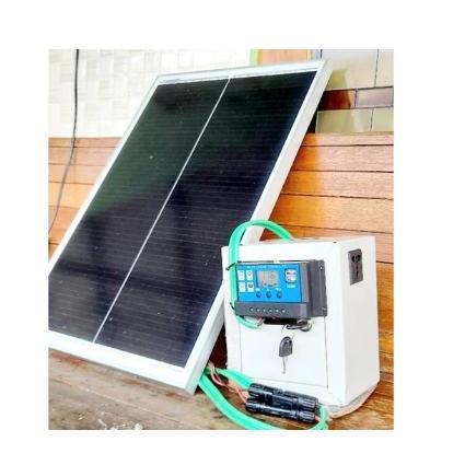 ( paket PLTS ringan 500 watt panel surya solar cell )) - plus aki 100a