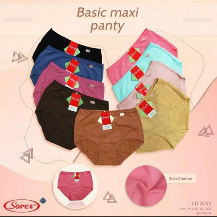Diskon SOREX Lingerie Celana Dalam CD 2055 KATUN Cotton COOLMAX BASIC MAXI SOREX ORI New