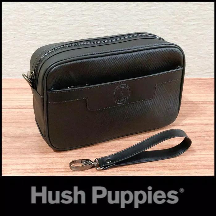 BOOM SALE Hand Bag Hush Puppies 518-1 Black Super Premium Import Clutch Pria