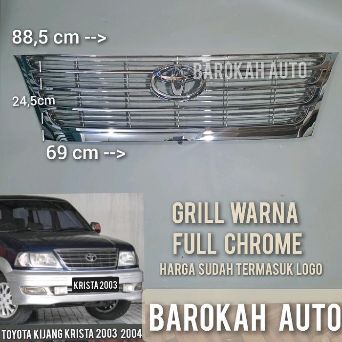 Grill Kijang Krista Rambang Kijang Krista 2003 Chrome Plus Logo Diskon