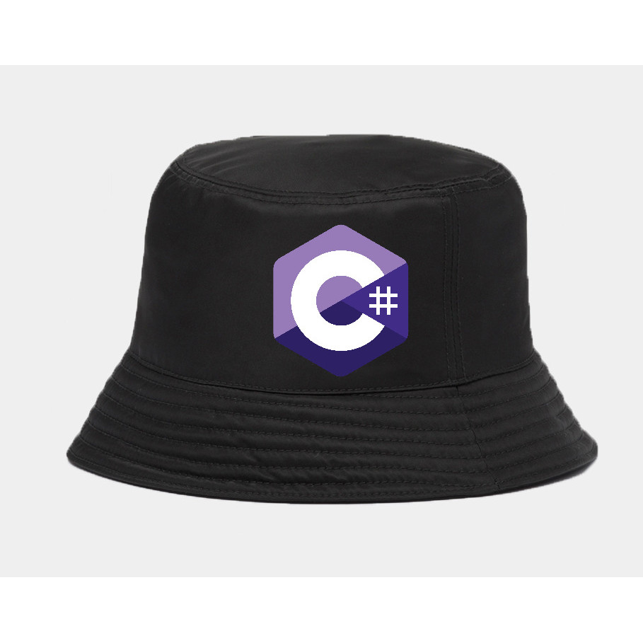 Topi bucket c hastag logo