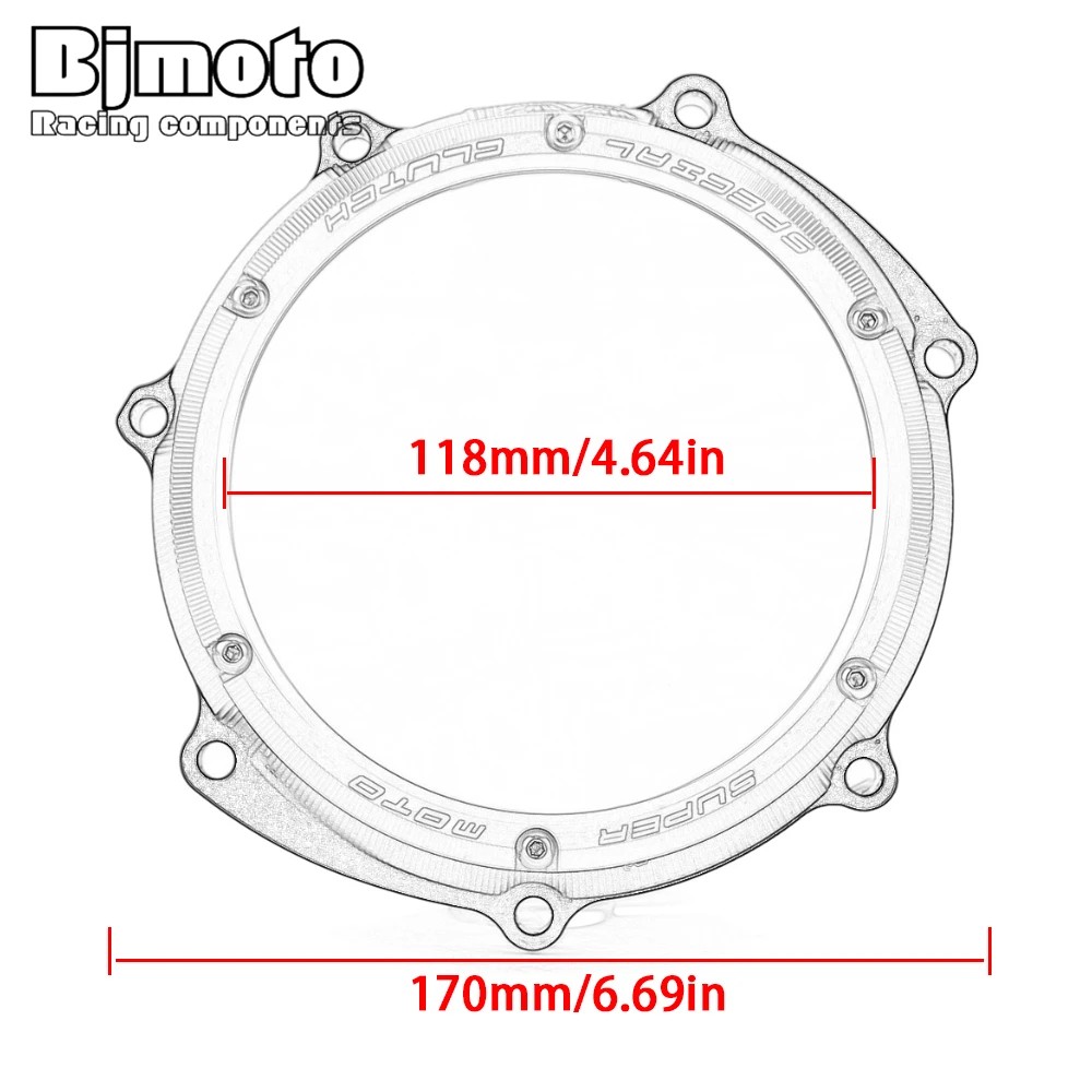 CLEAR CLUTCH COVER FOR YAMAHA YZ250F 2001-2013 WR250F 2001-2013 YZ WR 250F 250 F