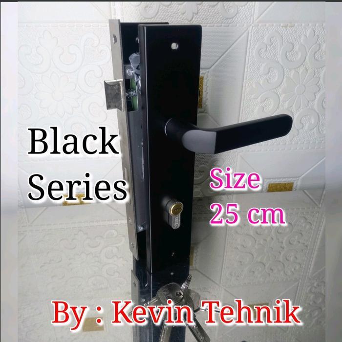 Termurah Handle Pintu Besar Black, Kunci Pintu Rumah Hitam, Kunci Pintu Besar