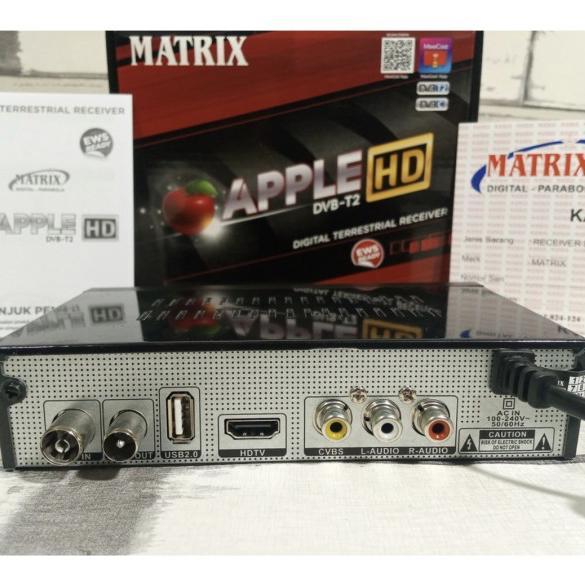 "New" Set Top Box Receiver Matrix DVB T2 Apple Merah HD Terbaru DVB T-2
