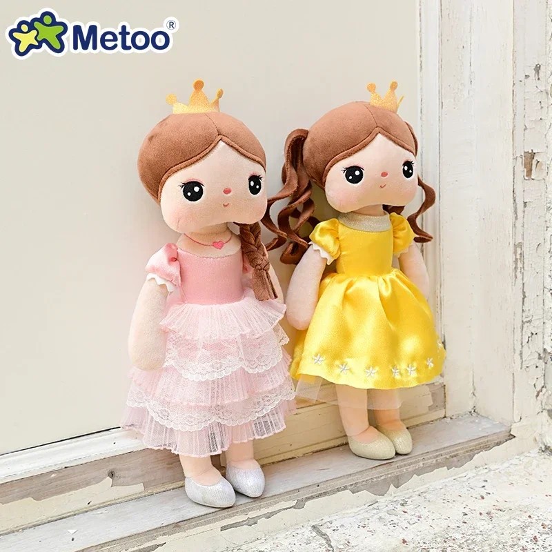 Original 38cm Metoo Angela Dolls Pink Sweet Fairy Tale Princess Cute Toy Beautiful Skirt Dolls