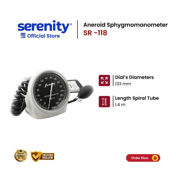 Serenity Tensimeter Manual Sr-118 Alat Tensi Darah Manual Aneroid Tensi Darah #Gratisongkir