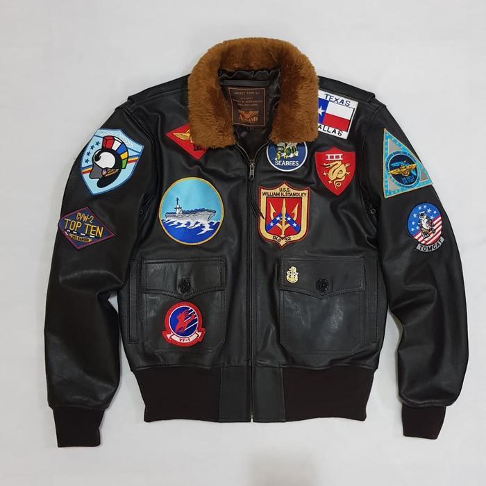 Ashland Top Gun G-1 Leather Jacket jaket kulit asli Goatskin