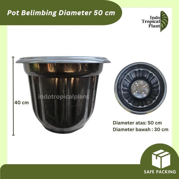 [Khusus Instan] Pot Tanaman Gmp Belimbing 50 Cm / Pot Tanaman / Pot Hiasan Ready